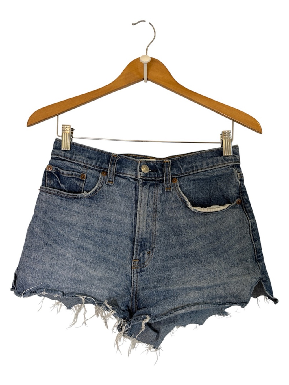 Abercrombie & Fitch The Mom Short High Rise Denim Shorts Curve Love Size 28